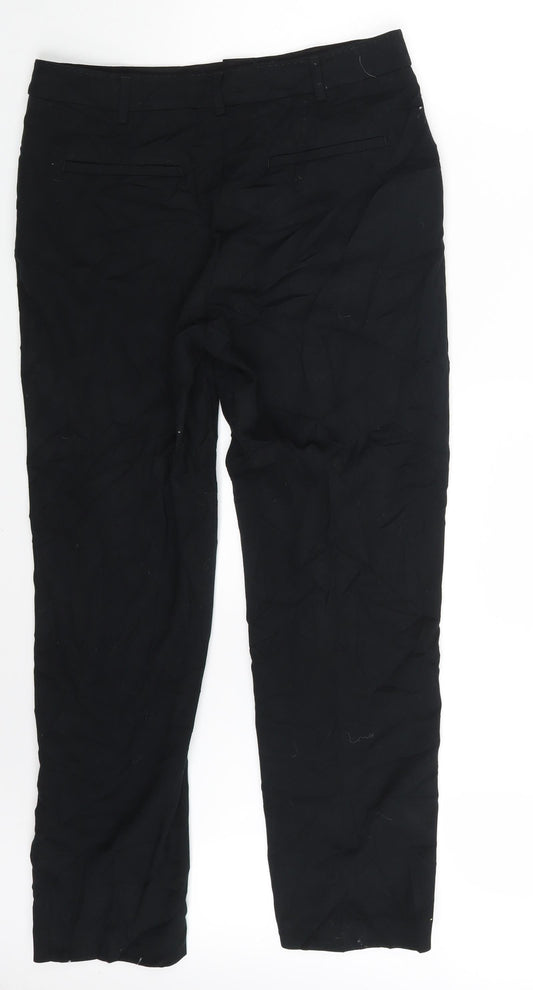 Womens UK Size 12 M&S Regular Fit Black Trousers