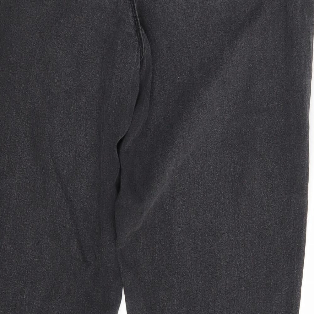Brand and care label for Denim Co. women’s grey denim skinny jeans, size UK 14, 28-inch leg