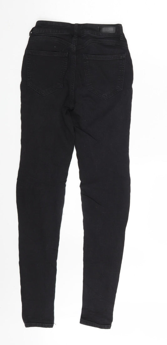 Pieces Girls Black Denim Skinny Jeans One Size