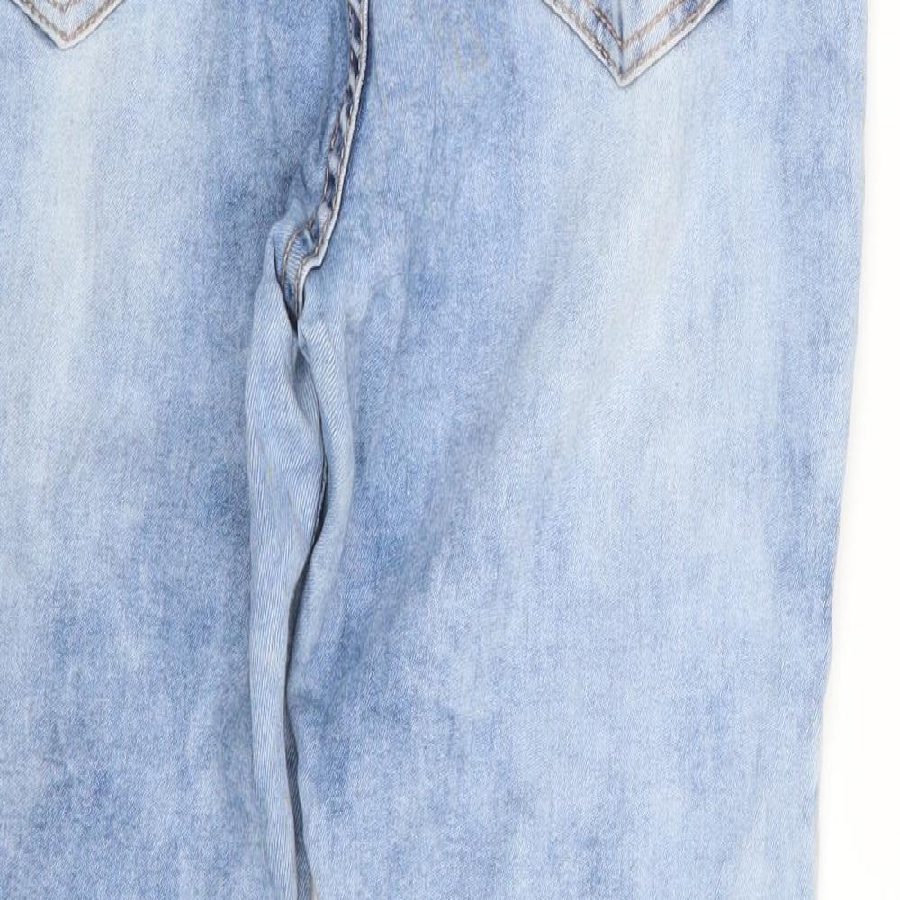 Miss DJ Womens Blue Polka Dot Denim Skinny Jeans Size 12 L27 in