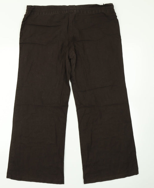 Lexxi Womens Brown Trousers Size 14 L27 in