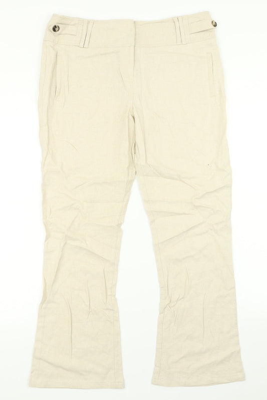 Womens UK Size 14 Select Regular Fit Brown Trousers