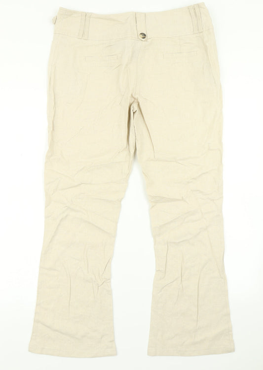 Select Womens Brown Trousers Size 14 L27 in