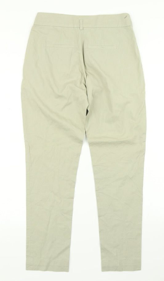 Warehouse Womens Green Chino Trousers Size 6 L26 in