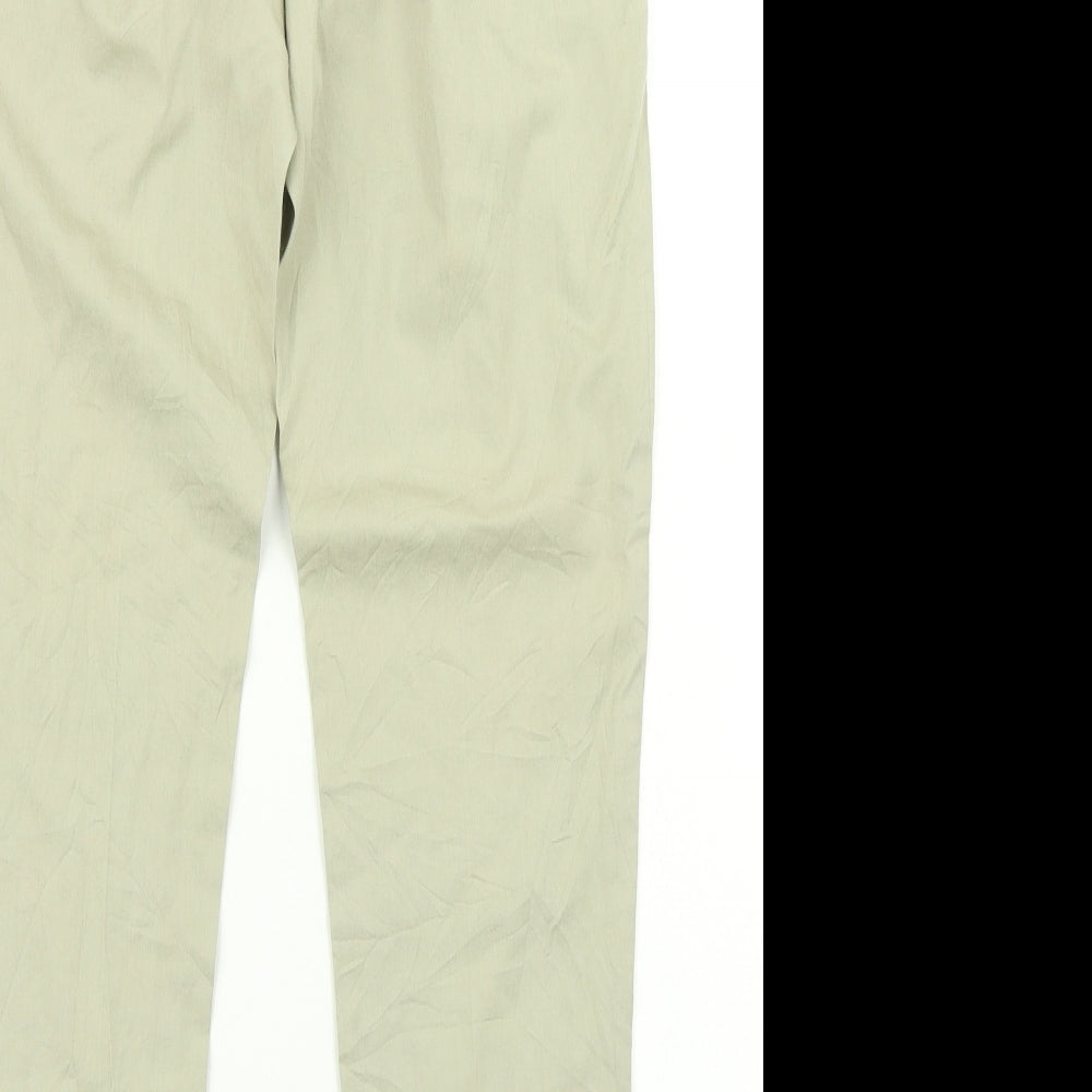 Warehouse Womens Green Chino Trousers Size 6 L26 in