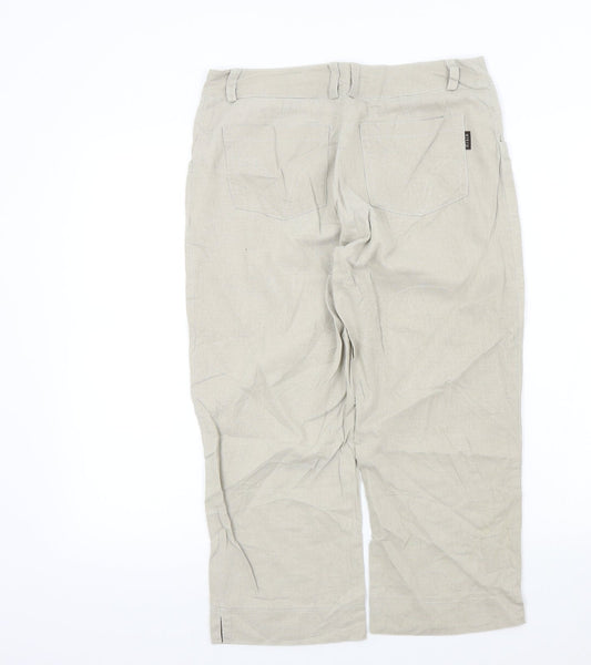 ELKRA Womens Beige Trousers Size 40 L22 in