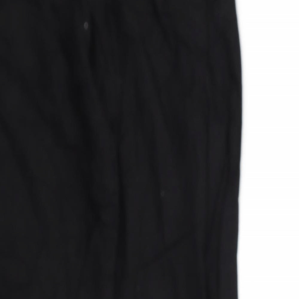 Womens UK Size S Terranova Regular Fit Black Trousers