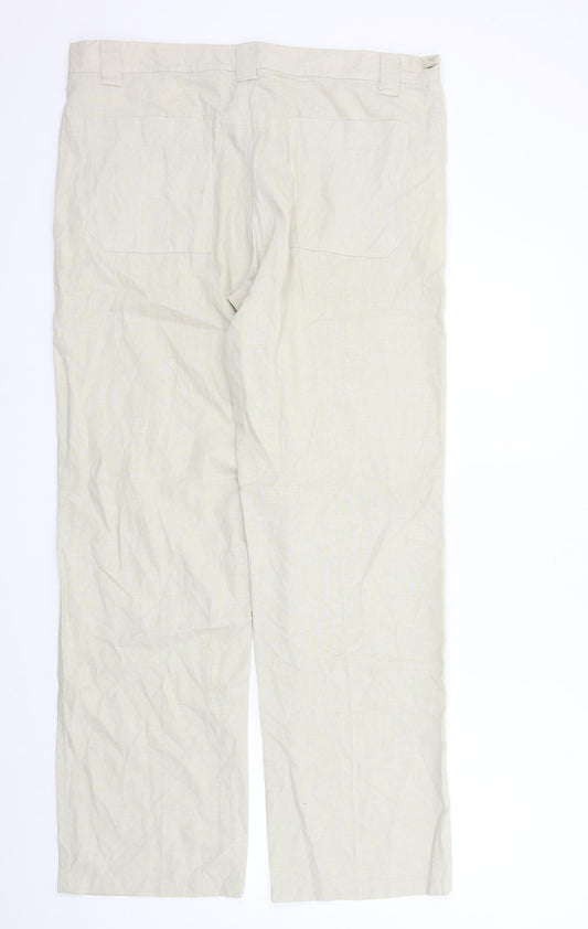 Tonger Womens Beige Trousers Size 2XL L31 in