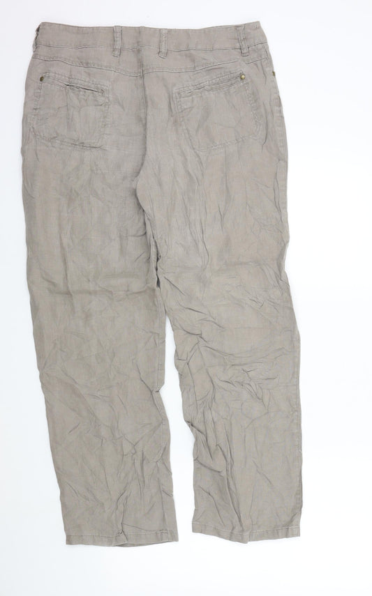 Isolde Womens Brown Trousers Size 14 L28 in