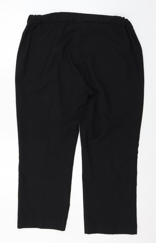 Tailored Womens Black Trousers Size 18 L26 in