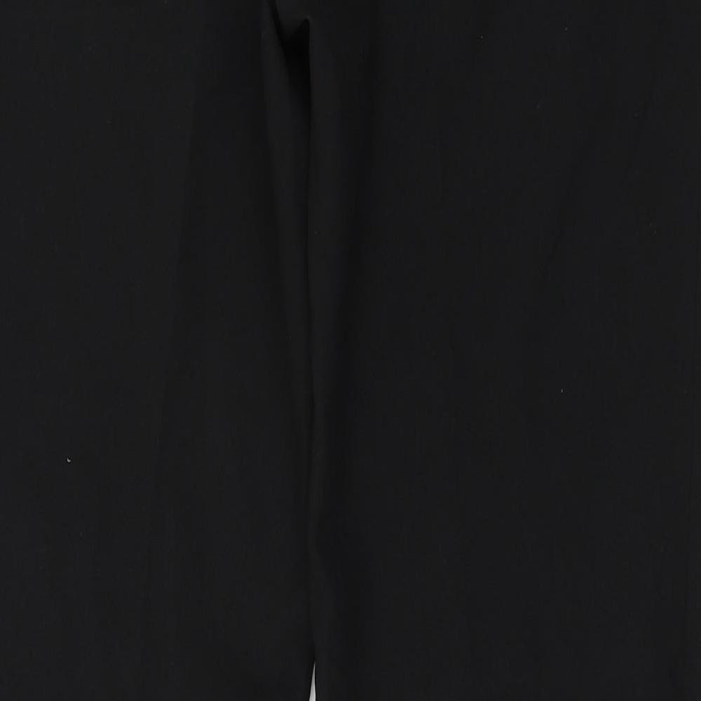 Womens UK Size 12 Xe Regular Fit Black Trousers