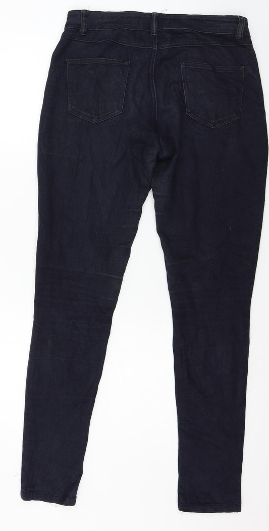 Peacocks Womens Blue Denim Skinny Jeans Size 10 L30 in