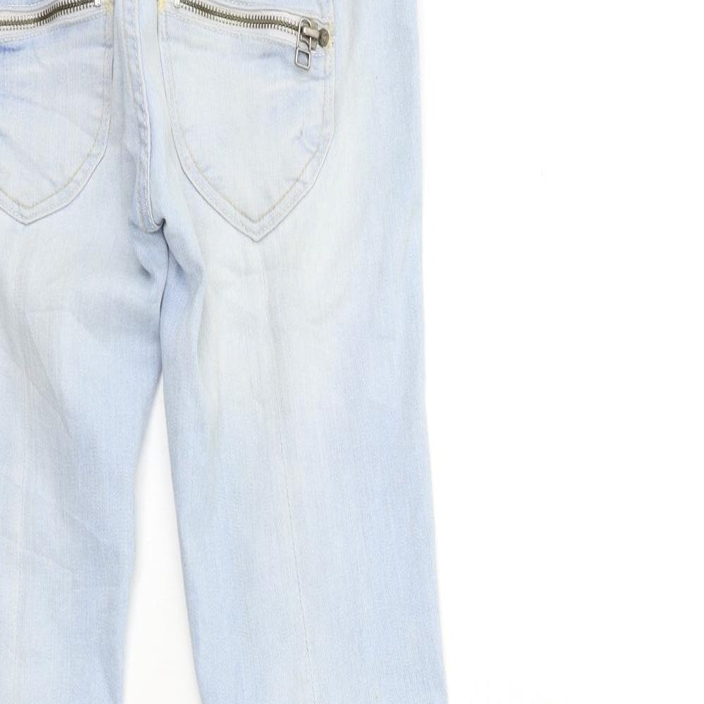 Bershka Womens Blue Denim Skinny Jeans Size 6 L28 in