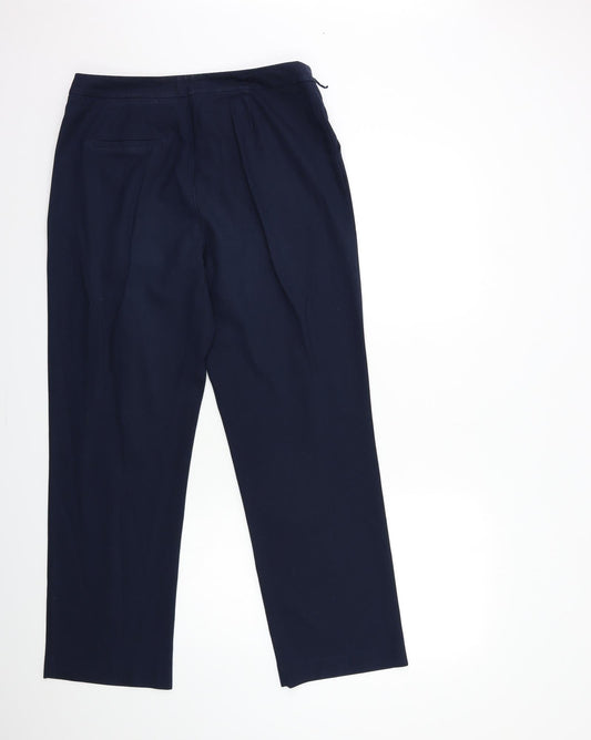 Womens UK Size 12 Papaya Regular Fit Blue Trousers