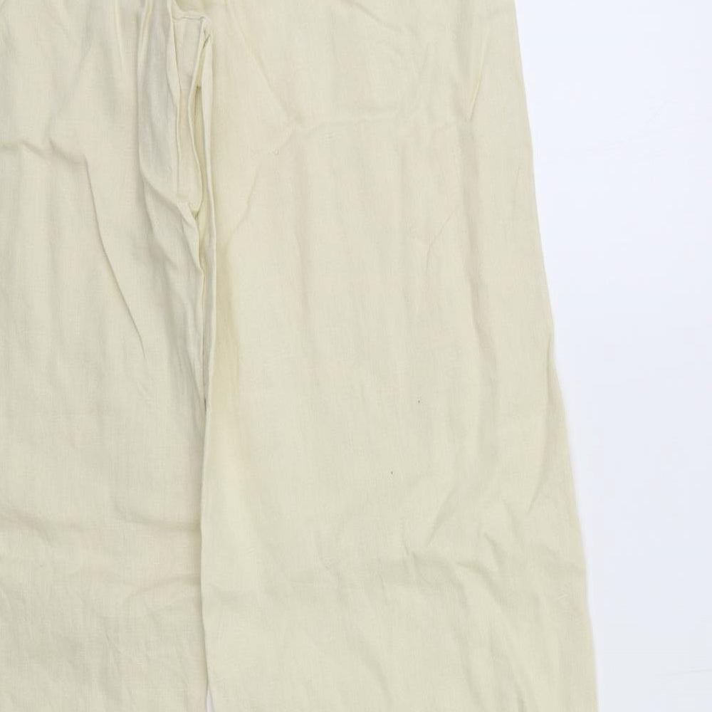 Womens UK Size 14 H&M Regular Fit Beige Trousers