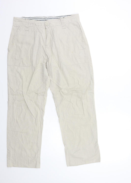 Additional front view of Dunnes women’s grey tapered jeans, size UK 30, in, 29-inch leg