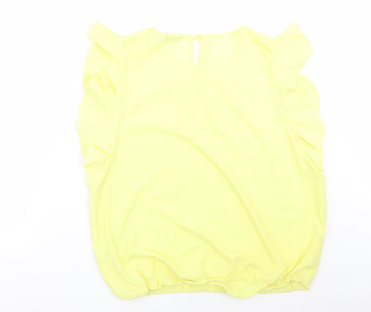 F&F Womens Yellow Basic Blouse Size 16