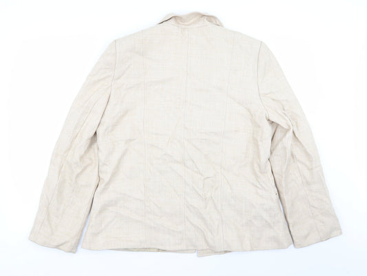 EWM Womens Beige   Jacket Blazer Size 16