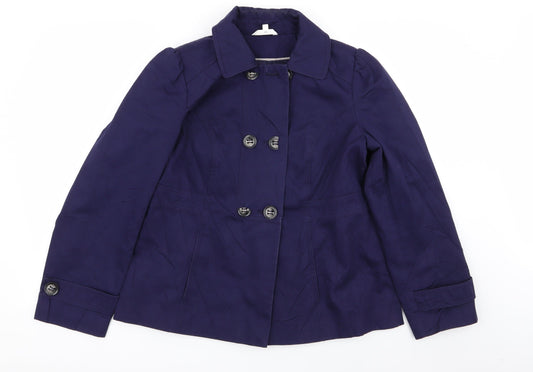 Womens UK Size 12 M&S Purple Overcoat