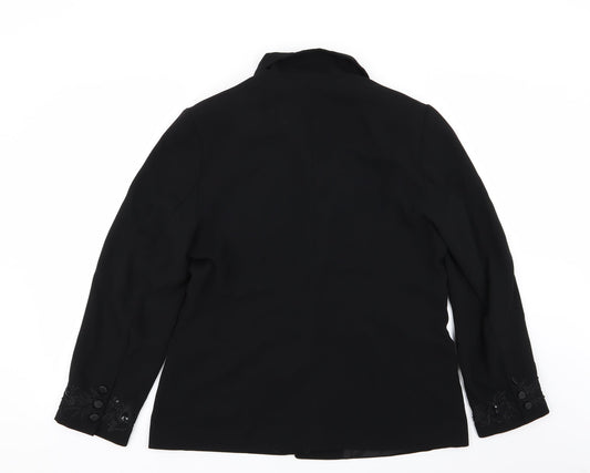 Mosaic Womens Black Jacket Blazer Size 10