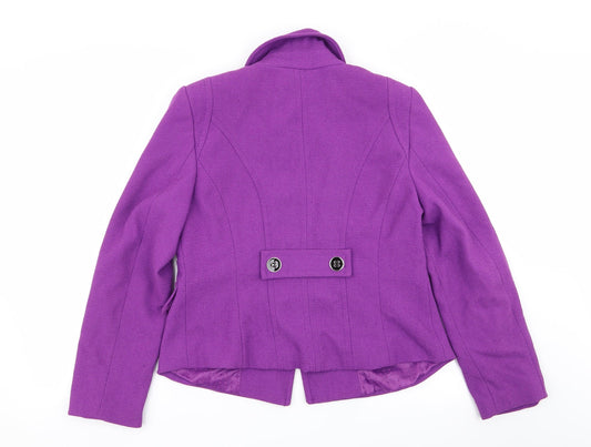 Womens UK Size 14 Debenhams Purple Overcoat