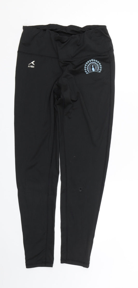 Akoa Womens Black Compression Trousers Size XS L25 in