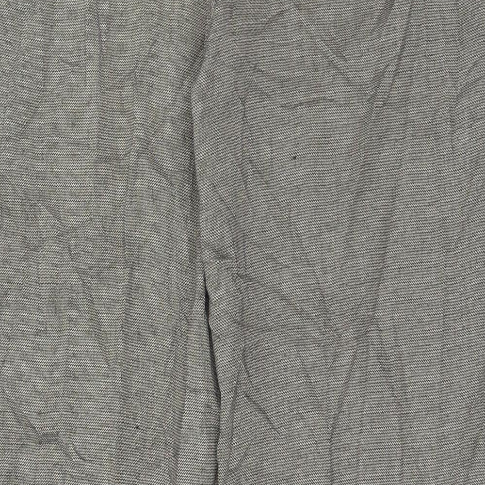 NEXT Mens Beige Geometric Trousers Size 16 L28 in