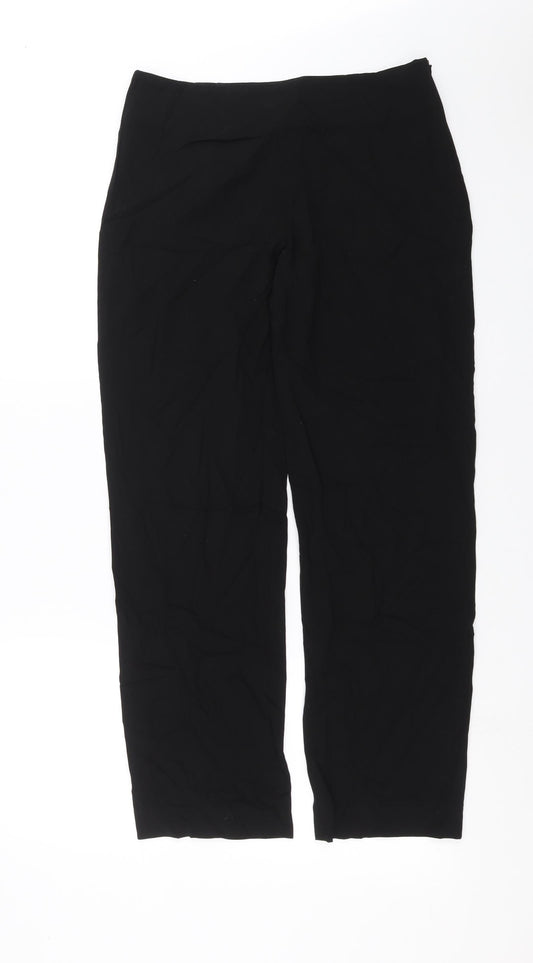 Additional front view of Kaliko women’s black trousers, size UK 10, 28-inch leg