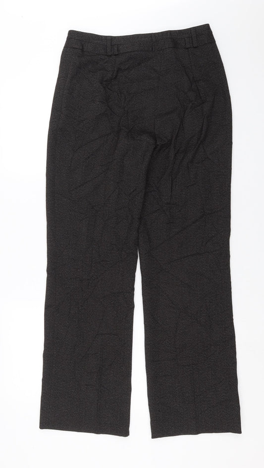 Womens UK Size 12 Oscar B Regular Fit Black Trousers