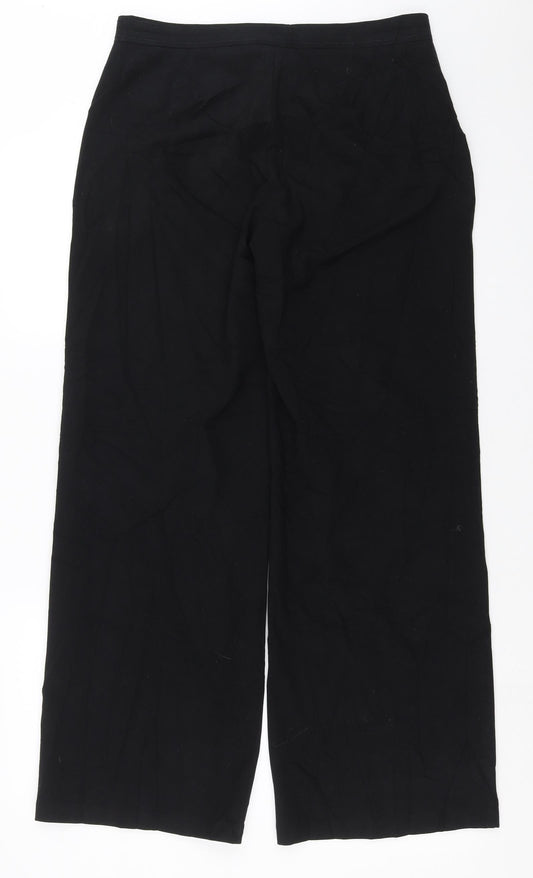 Womens UK Size 10 Marks and Spencer Regular Fit Black Trousers