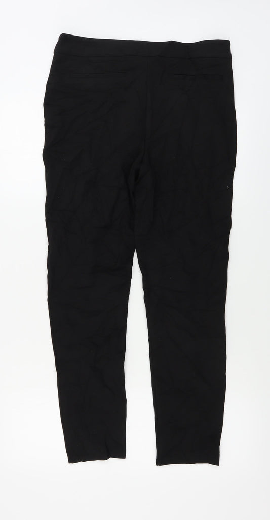 Womens UK Size 12 Papaya Regular Fit Black Trousers