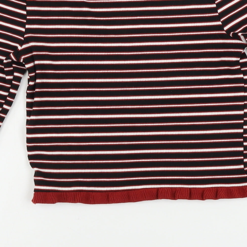 Primark Womens Black Striped Pullover Jumper Size XS