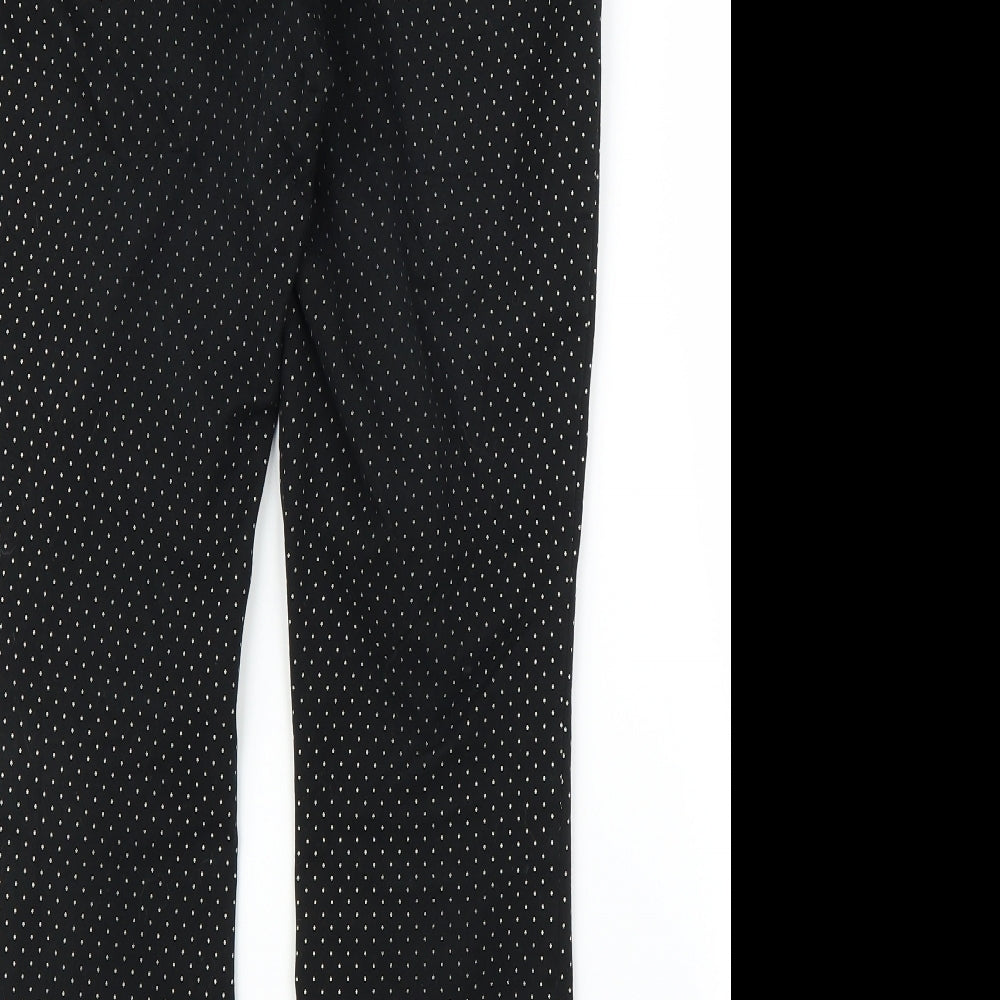Womens UK Size 8 Gap Regular Fit Pedal Pusher Black Trousers