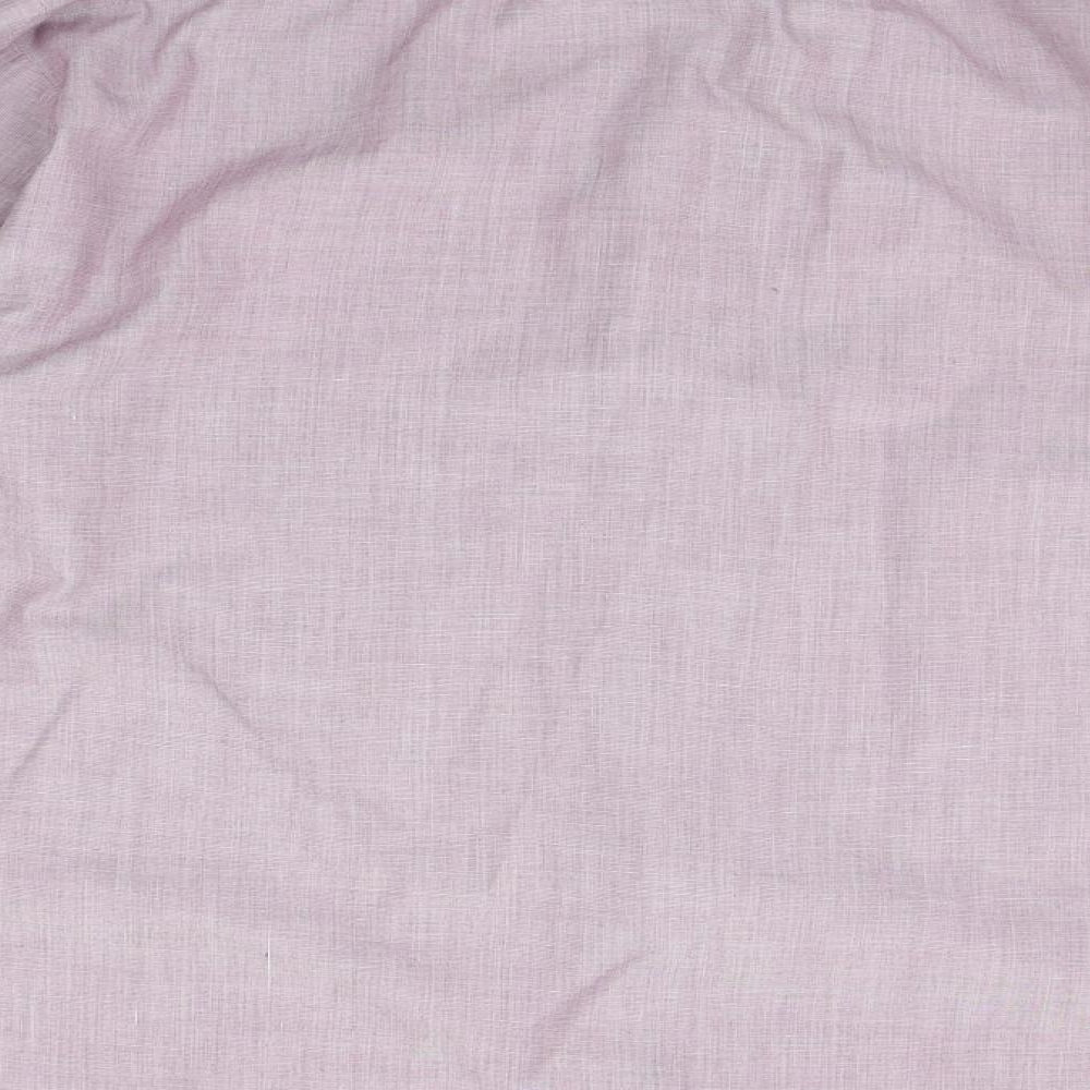 Mens UK Size 15.5 BHS Purple Button-Up Long Sleeve Casual Shirt