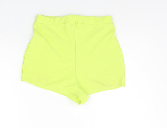 Missguided Womens Yellow   Sweat Shorts Size 10