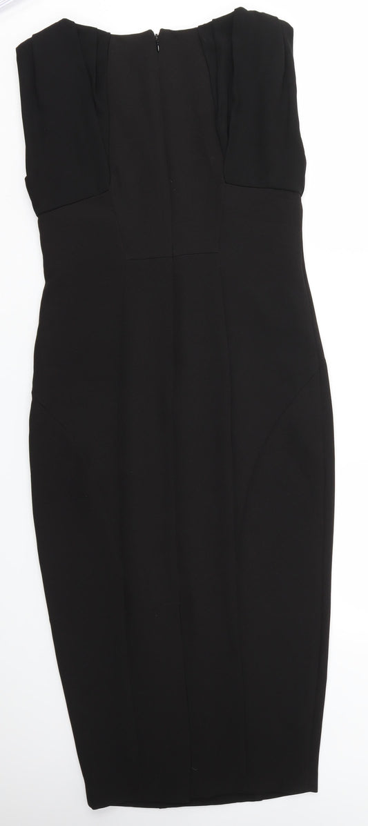 Linea Womens Black A-Line Size 10