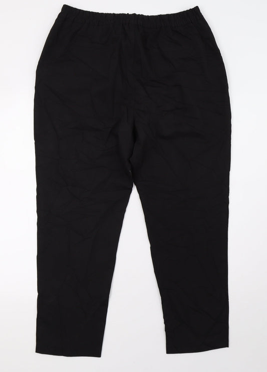 Womens UK Size 14 Dorothy Perkins Regular Fit Black Trousers