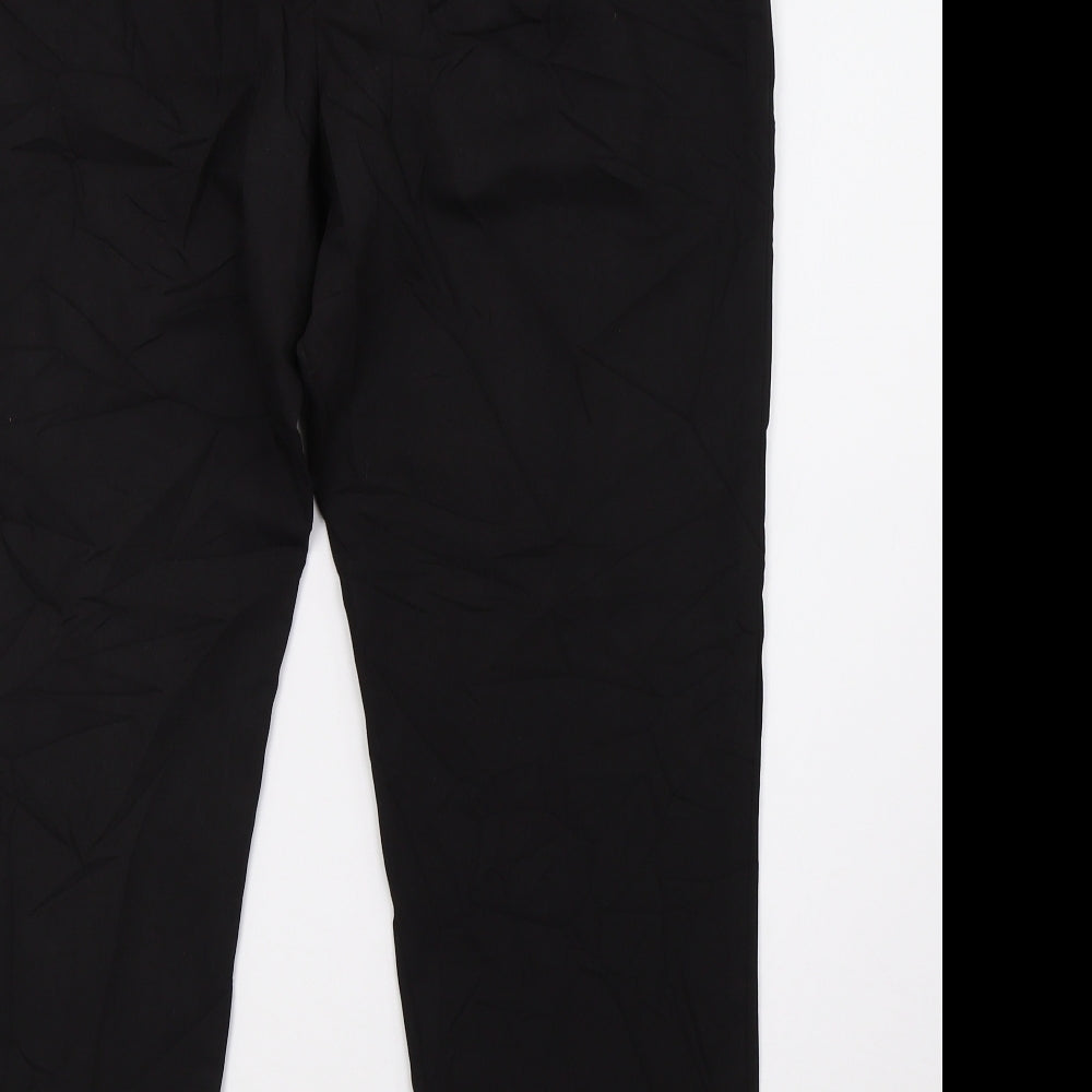 Womens UK Size 14 Dorothy Perkins Regular Fit Black Trousers
