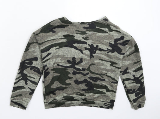 New Look Girls Multicoloured Camouflage Pullover Jumper Size 10-11 Years