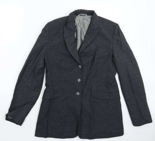 Womens UK Size 10 Marks and Spencer Regular Grey Suit Jacket