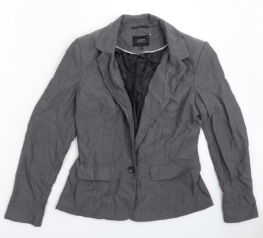 Womens UK Size 12 Papaya Regular Grey Blazer