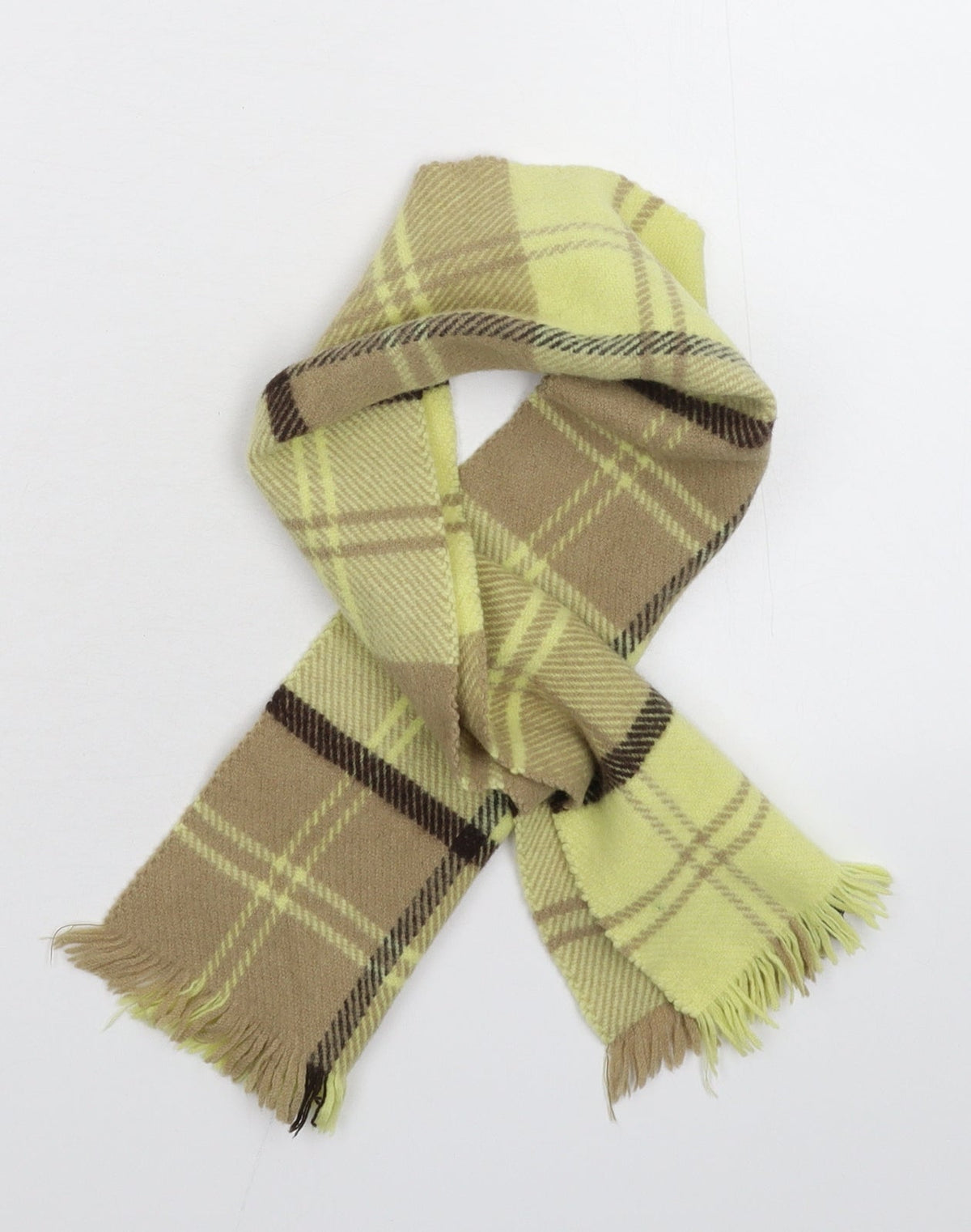Front view of Preworn unisex multicoloured camouflage knit scarf one size