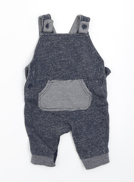 George Boys Blue Dungaree One-Piece Size 0-3 Months