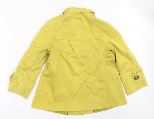 Womens UK Size 10 Marks and Spencer Yellow Pea Coat