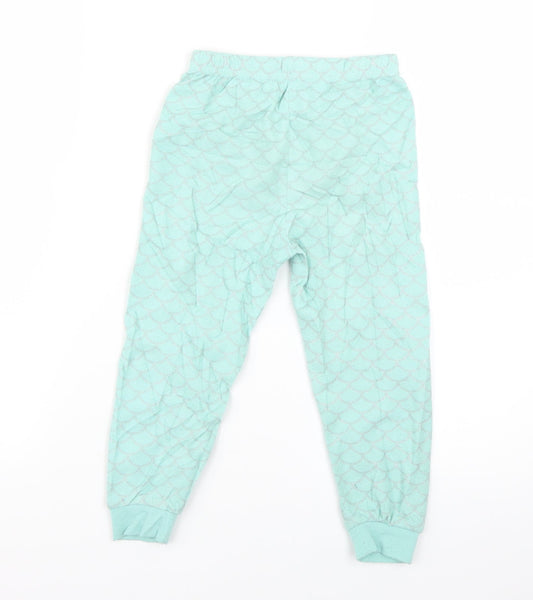 Primark Girls Blue Geometric Cami Pyjama Pants - mermaid