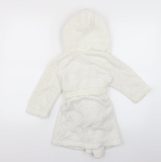 minikidz Girls White Solid Top Robe Size 2-3 Years