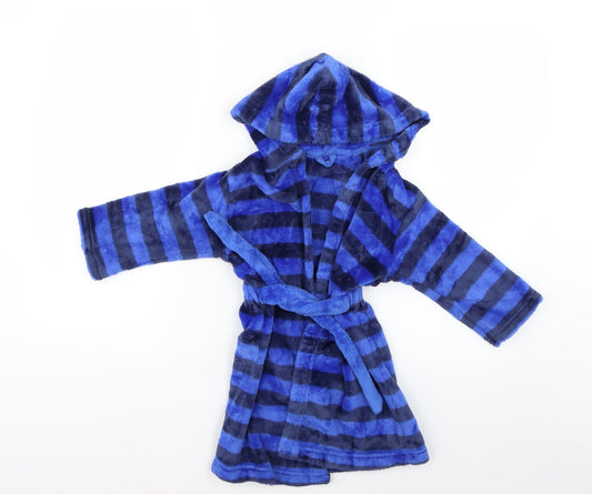 Marks and Spencer Boys Blue Striped Robe Size 2-3 Years