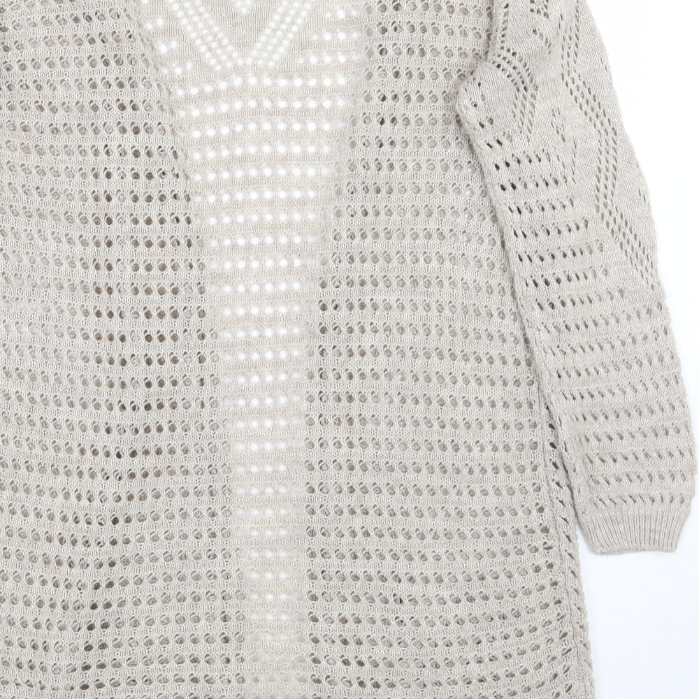 Womens UK Size M TU Beige Cardigan Jumper