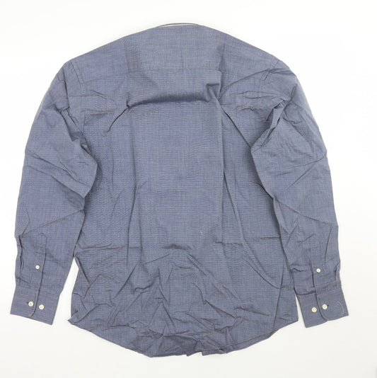 TU Mens Grey Button-Up Size 16