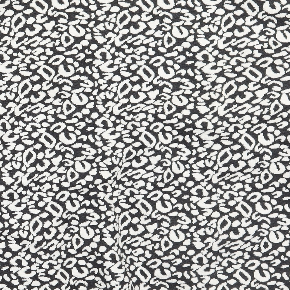 H&M Womens Beige Animal Print Jacket Blazer Size S